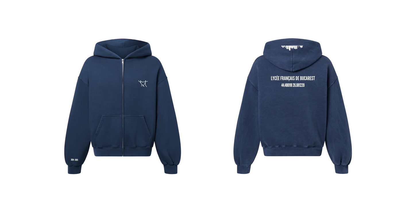 NAVY ZIP HOODIE